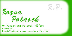 rozsa polasek business card